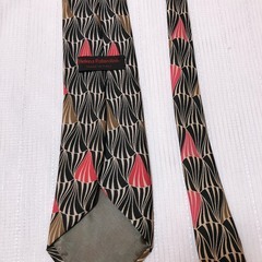 ネクタイ 中古 美品 シンプル 柄物ナロータイレギュラータイHelena Rubinsteinヘレナルビンスタインの画像