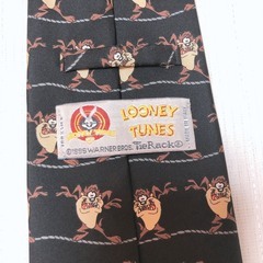 ネクタイ 中古 美品 シンプル 柄物OONEY TUNES @1999WARNERBROS ルーニー・テューンズの画像