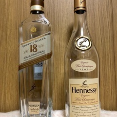ヘネシー　ジョニーウォーカー　空瓶2点セット