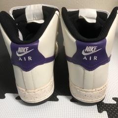 ⭐︎値下げ⭐︎　NIKEiD　NIKE エアフォース1 カスタマイズモデル　ホワイト/パープル ハイカット24.5㎝の画像