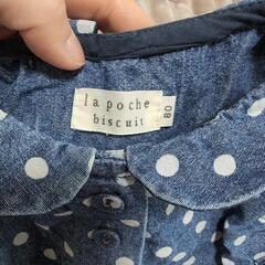 la poche biscuit 水玉ワンピース 80の画像