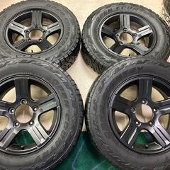 ジムニー純正マットブラック再塗装◆TOYOオープンカントリーRT 185/85R16付き◆5.5J 16in+22 5/139.7◆JA11 JA12 JB23 JB64 など