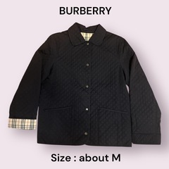 ⭐️BURBERRY⭐️バーバリーキルトジャケット Burberry キルティングジャケット BLK M相当 バーバリー11インチ