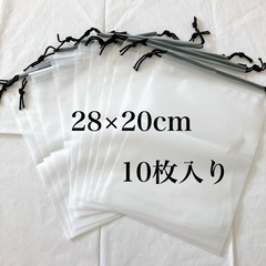 新品【10枚入り】巾着袋 防水袋 ビニール 巾着 半透明 旅行 ...