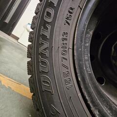 軽自動車用 スタッドレス 155/70R13 バリ山 2022年製 タイヤホイール4@本セットの画像