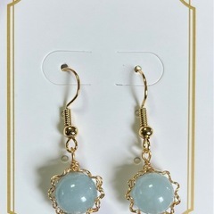 天然石ピアス　
