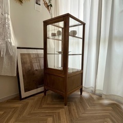 🟠希少 古家具 ガラスケース パンケース ショーケース 5面の画像