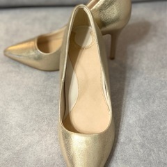 【新品】RANDA ゴールド ポインテッドトゥ ハイヒール 25.0cm 【セット割あり】
の画像