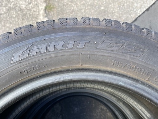 1013-3)はめ替え込！195/60R16トーヨースタッドレス ガリットG5 山ありスタッドレス中古4本セット！ 1013-3)はめ替え込！195/60R16トーヨースタッドレス ガリットG5 山あり