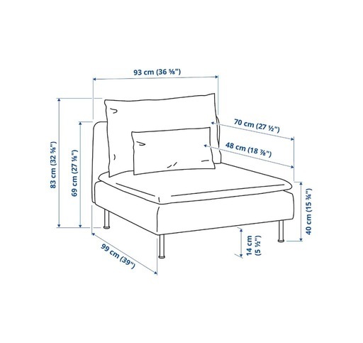 IKEA ソーデルハムン/ライトベージュ　1人掛けソファ