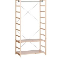 無印良品 パイン材ユニットシェルフ ワードローブ ハンガーラック