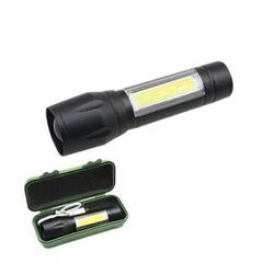 懐中電灯 充電式 黒色 ライト LED 防災　まとめ買い歓迎　卸...