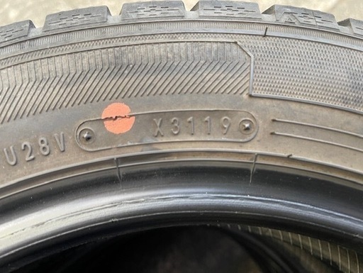 1005-3)はめ替え込！155/65R14グッドイヤースタッドレス中古4本セット！