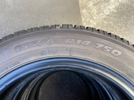 1005-2)はめ替え込！155/65R14トーヨースタッドレス中古4本セット