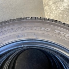1005-2)はめ替え込！155/65R14トーヨースタッドレス中古4本セット！の画像