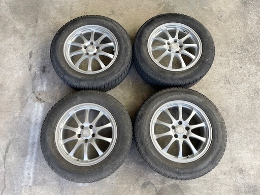 1010-4)225/65R17スタッドレス+社外アルミ中古4本セット！