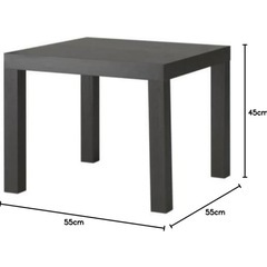  IKEA(イケア) LACK ブラックブラウン 20193658 サイドテーブル、ローテーブル　ブラックブラウンの画像