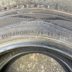 1013-5)はめ替え込！155/80R14 88/86N LTダンロップスタッドレス中古2本セット！の画像