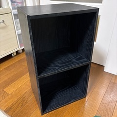 【2/7まで】カラーボックス2段（ブラック・黒）