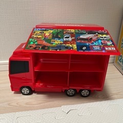 トミカおかたづけコンボイ　赤『トミカ運ぶよ！トラック キラピカVer.』の画像