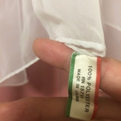 【あげます】シフォン　スカーフ　白　ポリエステルの画像