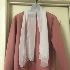 【あげます】シフォン　スカーフ　白　ポリエステル