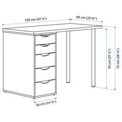 【取引成立】IKEA LAGKAPTEN ラグカプテン　デスク　の画像