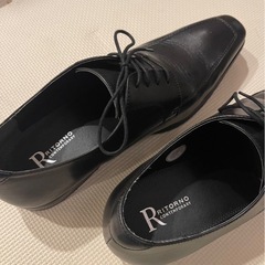 男性用革靴 黒、27.5cm、1回しか使ってなく新品同様です 1000円の画像