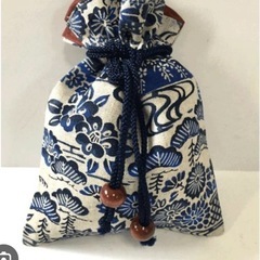 新品未使用品‼️沖縄民芸　麻染紅　巾着の画像