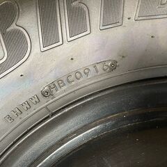 【那須町役場】Bridgestone R205 夏タイヤ6本 ホイール付き　バス　トラック【管理番号065】の画像