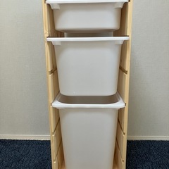 IKEA トロファスト② 棚板・メッシュ引出大小付 \送料込み