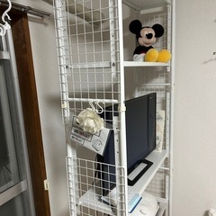 突っ張り収納棚　　ホワイトの画像