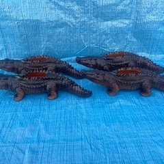 【GO-427】ワニ アリゲーター 灰皿 花器 花入 小物入れ 置物