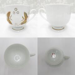 九谷焼 食器 九谷焼 九谷玉竜 珈琲揃 コーヒーカップ ペアカップ カップ＆ソーサー 2客セット 蝶 金彩 【キモノオフ野々市若松店】の画像