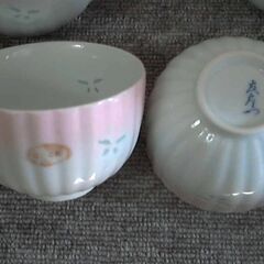 カフェ・甘味店・和風喫茶等有田焼、友右衛門作　ホタル焼煎茶碗１0個　急須2種２個セット　共箱　長期保管・未使用美品の画像