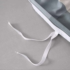 掛け布団カバー　シングル　レイクブルー　チェック②の画像