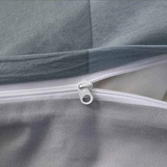 掛け布団カバー　シングル　レイクブルー　チェック①の画像