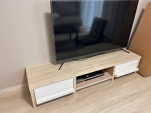 テレビ台　ローボード　150センチ　オーク×ホワイト