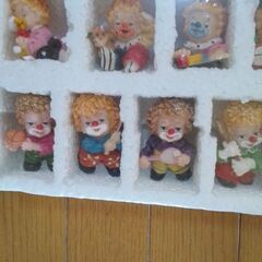 インテリア　フラワーポットセット　可愛いピエロ10ポーズセット　2箱セット　陶器　未使用　の画像