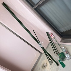家庭菜園 支柱 洋ラン線 つる野菜用ネット ビニールタイ