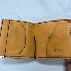 革財布キャメルの画像
