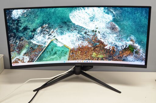中古良品 MSI Optix MAG342CQ 液晶モニター 34型ゲーミング液晶ディスプレイ 湾曲パネル UWQHD（3440×1440）確認済