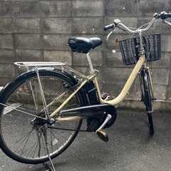 【バッテリー2個・新品タイヤ付き】YAMAHA パス 電動アシスト自転車 バッテリー2個(8V)充電器、新品タイヤ&チューブ2本、リア鍵付きの画像