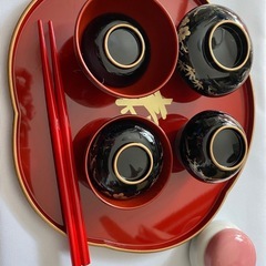★美品★お食い初め食器セット歯固め石付き