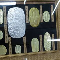 レプリカ 額入り 小判 大判 24KGP 慶長大判金 天保小判金 アンティーク 装飾 工芸 レトロ 骨董の画像