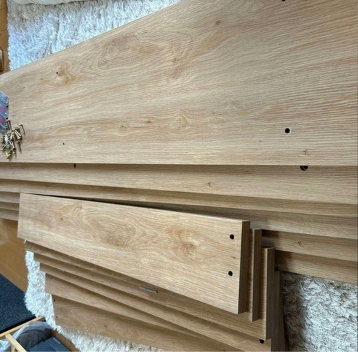 LOWYA ベッドフレーム ダブル シャビーナチュラル ロウヤ