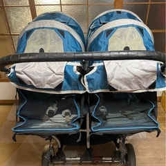 2人乗り　双子　ベビーカー　の画像