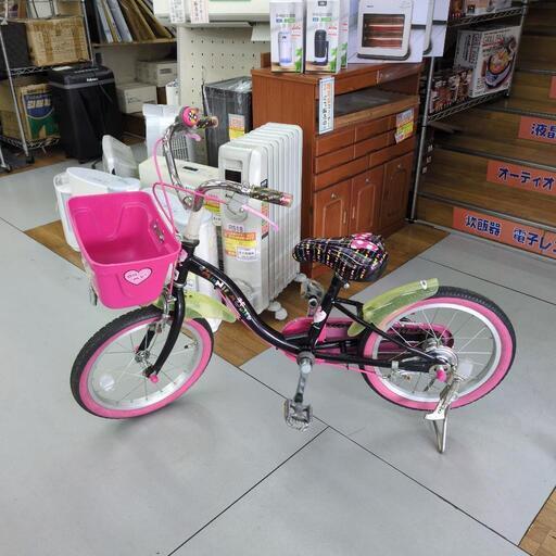 J251 ★多少キズ使用感★補助輪付き★子供自転車★ides★MINNIE MOUSE★16インチ