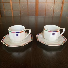GIVENCHY ジバンシィ　八角形のカップ&ソーサー×2客　y...