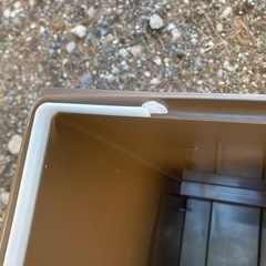 除菌済 2個セット ゴミ箱 ペダル式 茶 白 ②の画像
